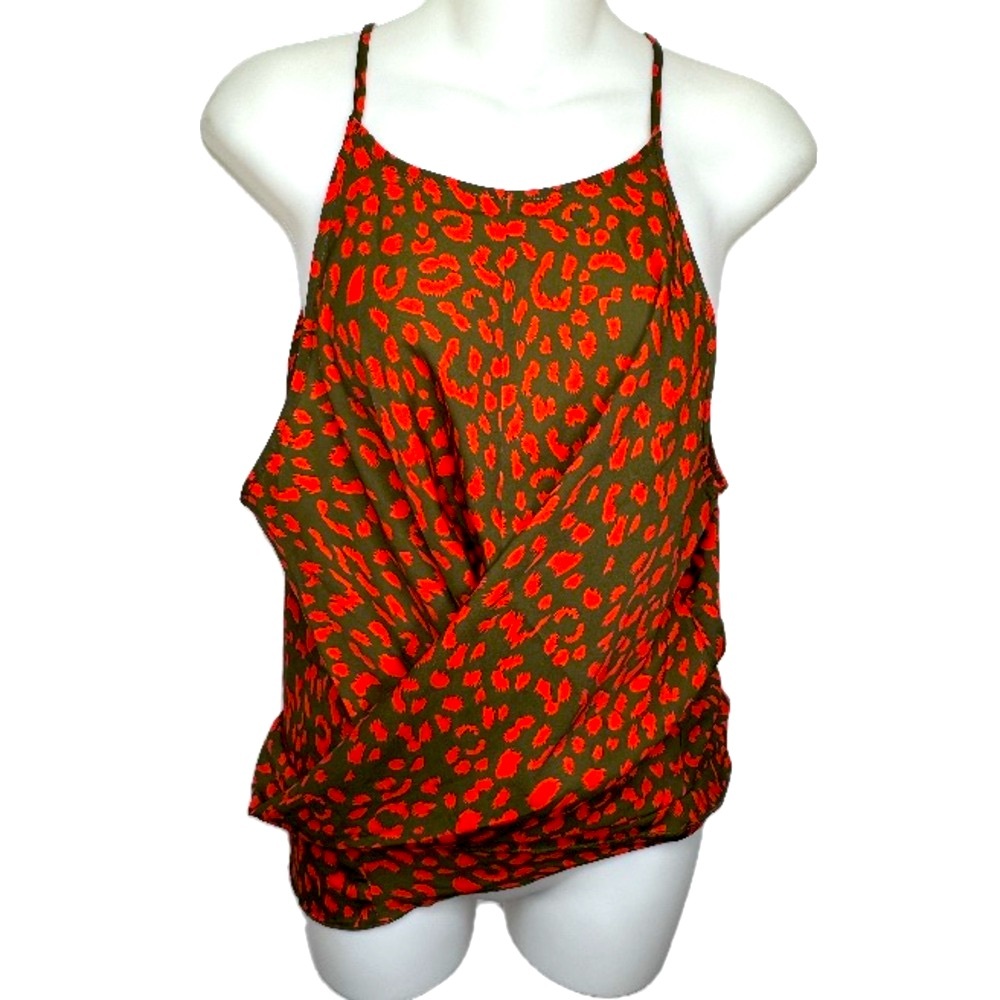 4/$25 Leopard Print Women's Top Sz M Maternity Bin L